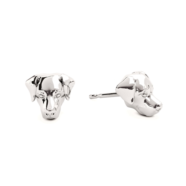 Labrador Retriever Silver Stud Earrings